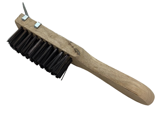 Osborn Straight Handle Scratch Brush w/ Scraper 4 x 11 Rows