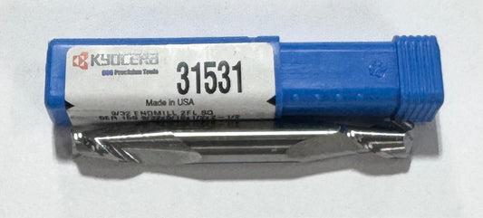 Kyocera 9/32" Carbide Double End Mill 2 Flute USA Made