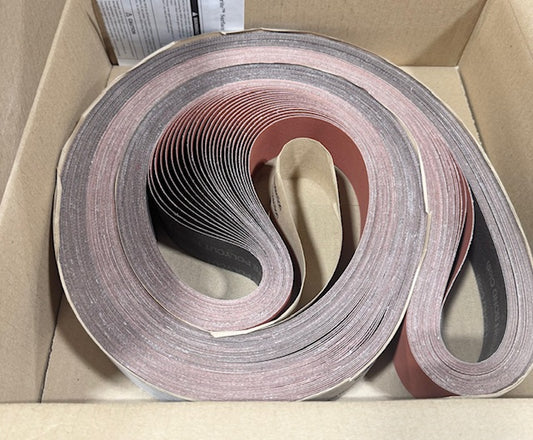 3M Cloth 777F 2" x 132" Sanding Belts 120 Grit Ceramic Alumina 25 Pack
