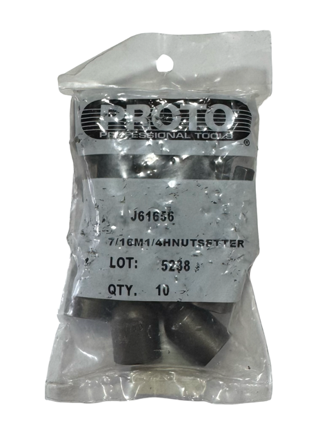 Proto 7/16" Magnetic Nut Setter 1/4" Hex Drive 10 Pack USA Made
