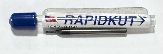 RapidKut 0.045" Carbide End Mill 2 Flute AlTiN Coated USA Made