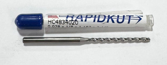 RapidKut 0.078" Carbide Ball End Mill 3 Flute USA Made