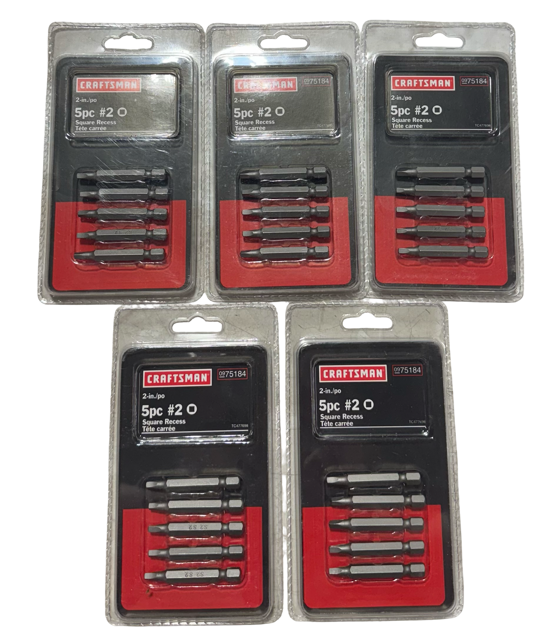 Craftsman #2 Square Recess 2" Screwdriver Bits 25 Pack