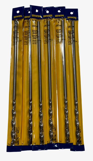 Irwin 5/16" x 280mm Extended Length Drills for Roofing 6 Pack