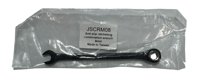 Proto 8mm Black Chrome Non-Reversible Ratcheting Combination Wrench - Spline