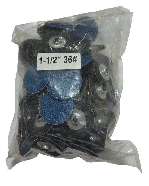 Surf-Pro 1-1/2" Quick Change Sanding Discs 36 Grit Zirconia 100 Pack