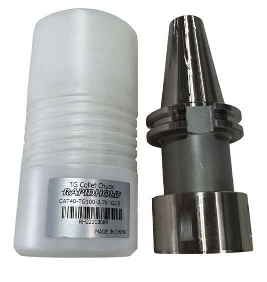 RapidHold CAT40 x TG100 Collet Chuck 3.76" Protruding Length