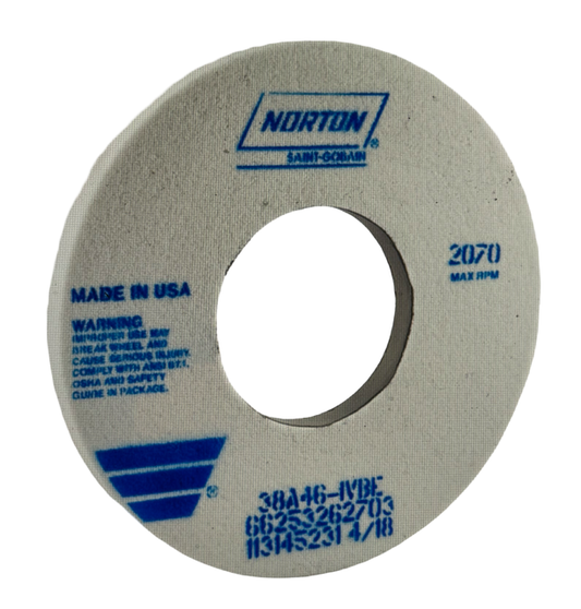 Norton 12" x 1" x 5" Surface Cylindrical Grinding Wheel 38A46-IVBE