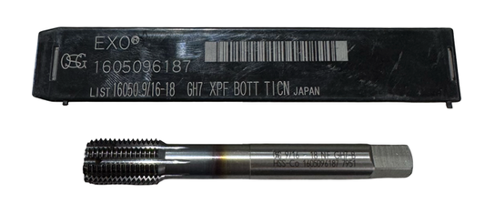 OSG 9/16"-18 Cobalt Thread Forming Bottoming Tap GH7 XPF TiCN Coated