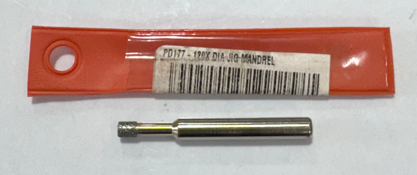 0.177" x 0.236" x 1/4" Diamond Jig Grinding Mandrel 120 Grit