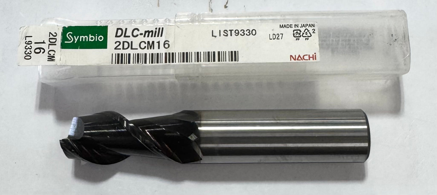 Nachi 16mm Carbide End Mill 2 Flute DLC Coated 2DLCM20