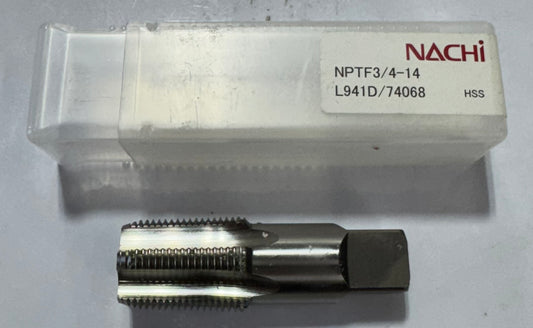Nachi 3/4"-14 NPTF HSS Taper Pipe Tap 5 Flute