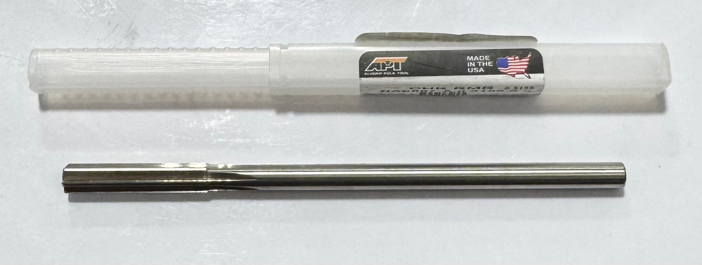 APT .3155 HSS Chucking Reamer Straight Flute Straight Shank USA Made