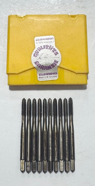 Guhring 8-32 Cobalt Hand Tap 4 Flute H2 Plug Tap 10 Pack