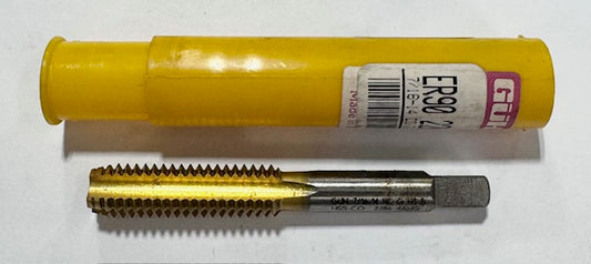 Guhring 7/16"-14 Cobalt Hand Tap Tin Coated 4 Flute Semi-Bottoming H3