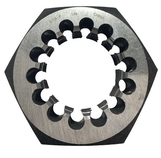 ProCut 3-1/4"-4 Carbon Steel Special Thread Hexagon Die