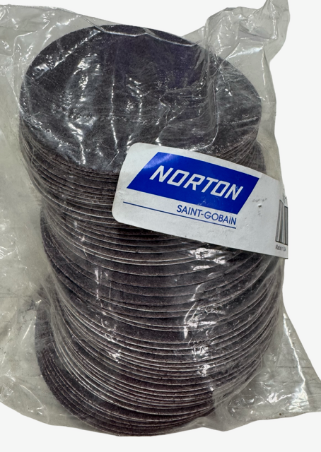 Norton 3" PSA Sanding Discs Stick & Sand 80 Grit Aluminum Oxide 50 Pack
