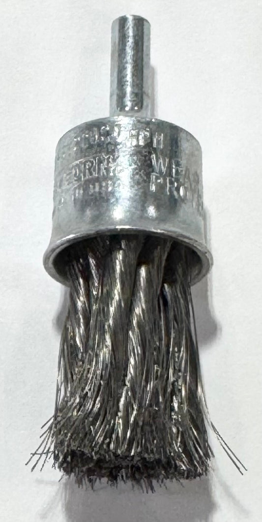 Osborn 3/4" End Brush .0006 Steel Wire 1-1/8" Trim Length USA Made