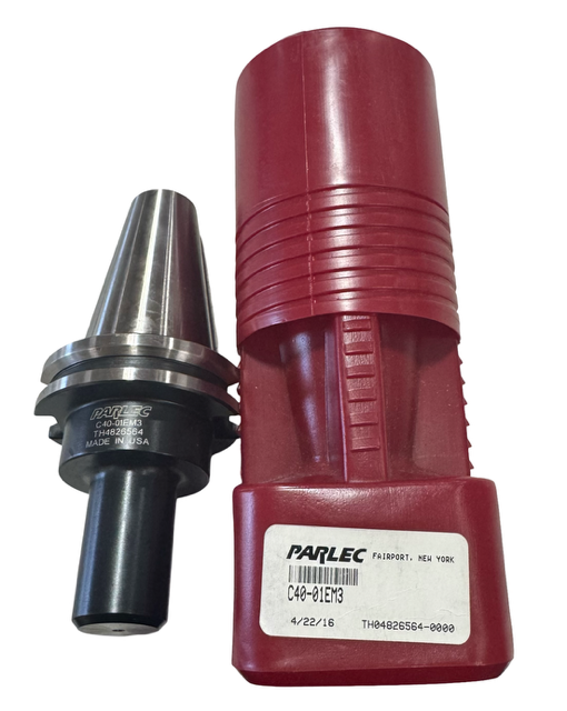Parlec CAT40 End Mill Holder 1/8" Hole Diameter 3" Projection USA Made