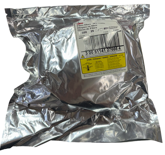 3M 7" 987C TN Quick Change Fiber Discs 80+ Precision Shaped Ceramic Grain 25 Pack