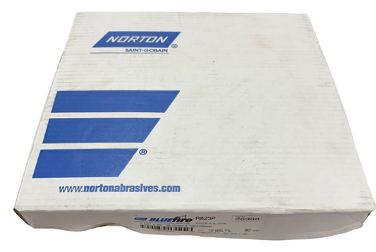 Norton BlueFire 1-1/2" x 60" Narrow Sanding Belts R823P 80 Grit Zirconia Alumina 10pk