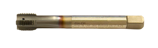 Emuge 9/16"-18 UNF-2BX HSSE Straight Flute Tap TiCN 4 Flute Coolant Thru