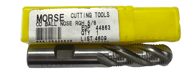 Morse 5/8" Cobalt Ball Nose Roughing End Mill - EDP 44863
