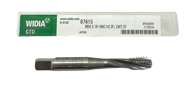 Widia 5/16"-18NC HSS-E Spiral Flute Tap 3 Flute GH3 Made in Japan