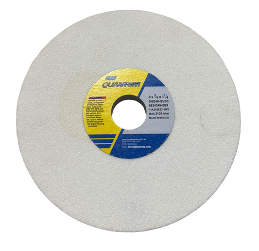 Norton 8" x 3/4" x 1-1/4" Straight Toolroom Surface Grinding Wheel 5NQ46-I8VS3