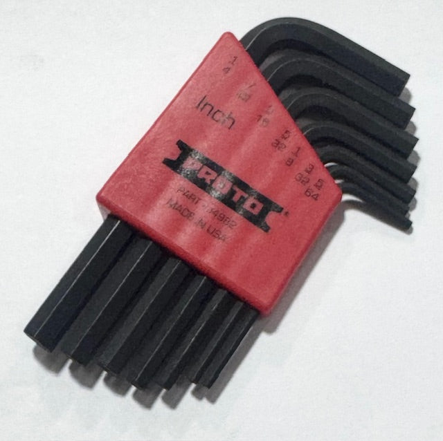 Proto 7 Piece SAE Hex Key Set 5/64" to 1/4" USA Made