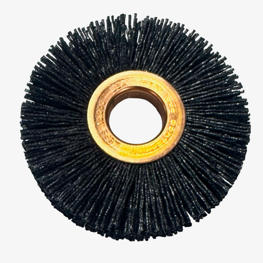 Weiler 2-1/2" Burr-Rx Wheel Brush Copper Center, .026/120 CG, 5/8" A.H.
