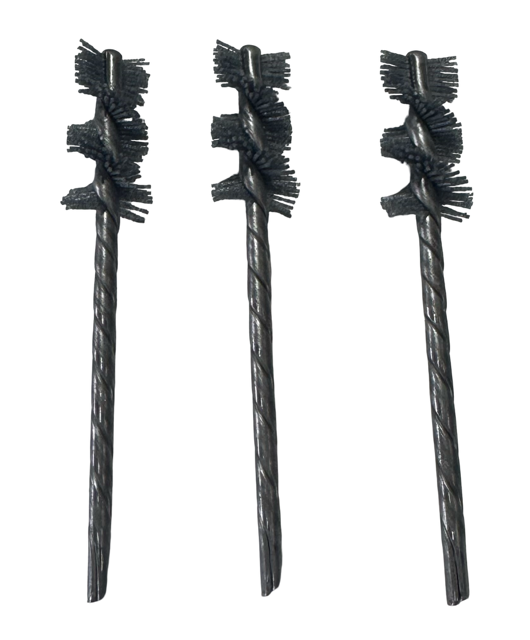 Osborn 1/2" Spiral Abrasive Tube Brush, 120 Grit Silicon Carbide, 1/8" Stem, 3 Pack