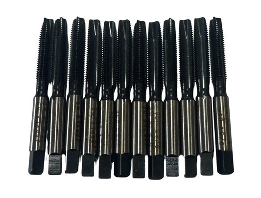 1/4"-28 HSS Spiral Point Plug Taps 3 Flute H2 USA Made 12 Pack