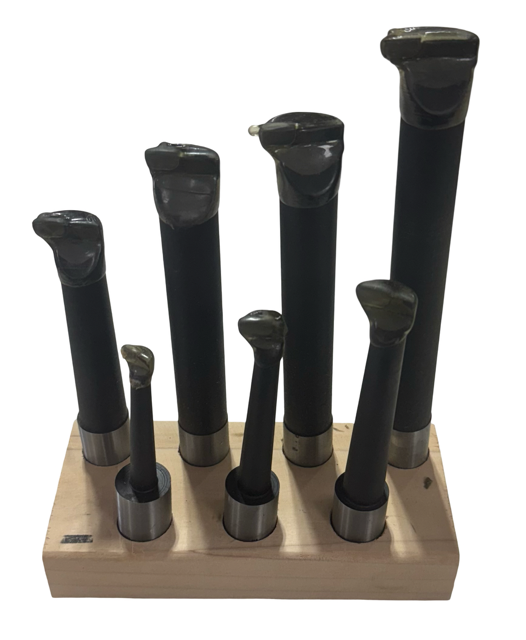 Borite 7 Piece C2 Carbide Tipped Boring Bar Set, 1" Shank Diameter E100-2