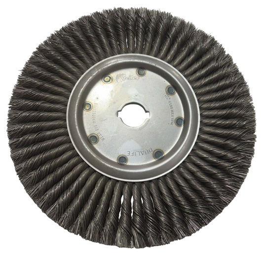 Weiler 12" Standard Twist Knot Wire Wheel, .020" Steel Fill, 1-1/4" Arbor Hole USA