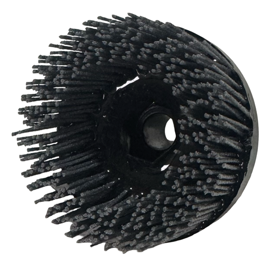 BRM 3" Hex-Drive Tool Brush 80 Grit Silicon Carbide Nylon 1" Trim