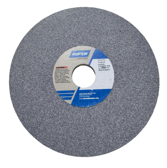 Norton 8" x 1/2" x 1-1/4" Toolroom Wheel T1 Straight 46 Grit A/O