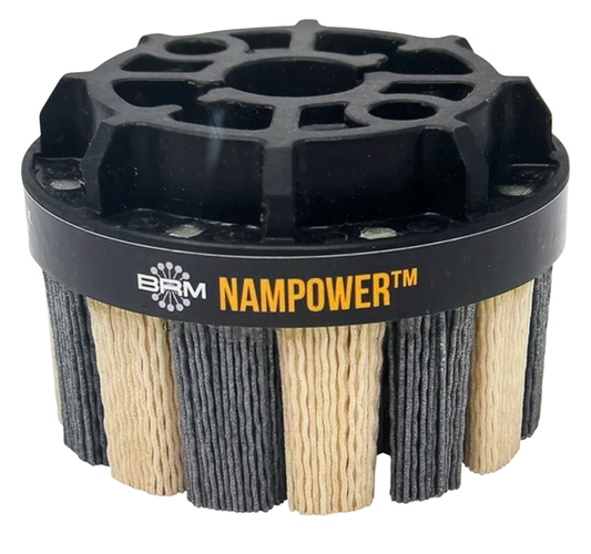 BRM 100 mm x 38mm Nampower Nylon Abrasive Tube Brush 80 Grit Silicon Carbide/Ceramic