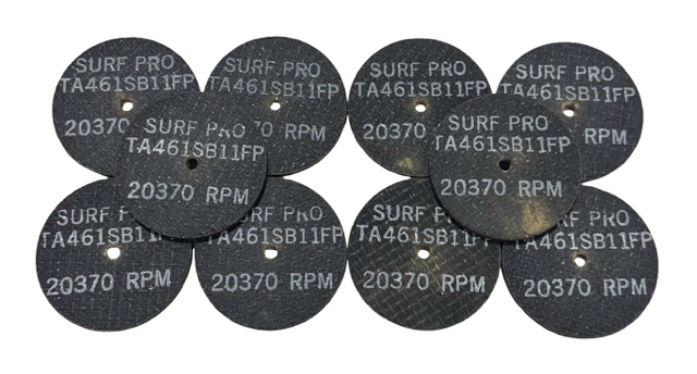 Surf-Pro 3" x 3/16" x 1/4" Grinding Wheel 46 Grit T1 Aluminum Oxide 10pk