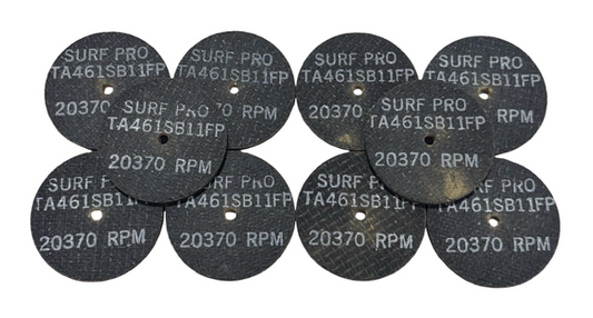 Surf-Pro 3" x 3/16" x 1/4" Grinding Wheel 46 Grit T1 Aluminum Oxide 10pk