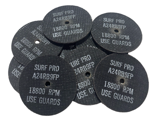 Surf-Pro 4" x 1/8" x 3/8" Cut-Off Wheel Type 1, 24 Grit Aluminum Oxide 10 Pack