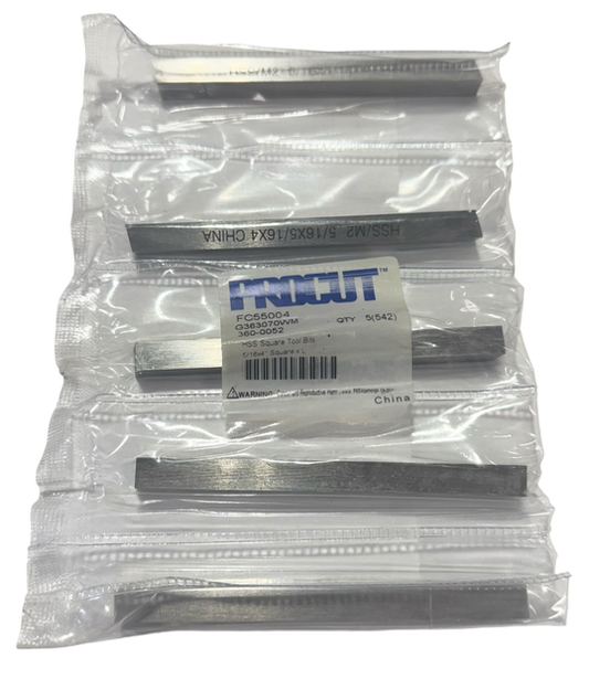 ProCut 5/16" x 5/16" x 4" HSS Extra Long Square Tool Bit 5 Pack