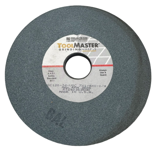 Milacron 7" x 1/4" x 1-1/4" Surface Grinding Wheel 5C120-I6-VSC USA Made