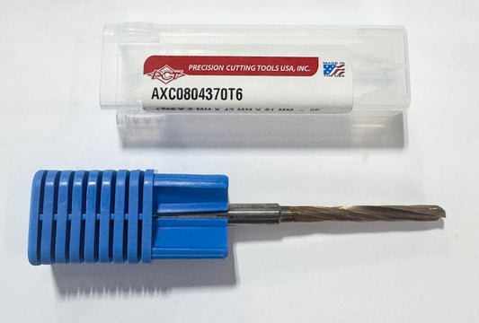 PCT .1719 Solid Carbide Drill 8xD Coolant Thru ZicroPlus Coated 2 Flute