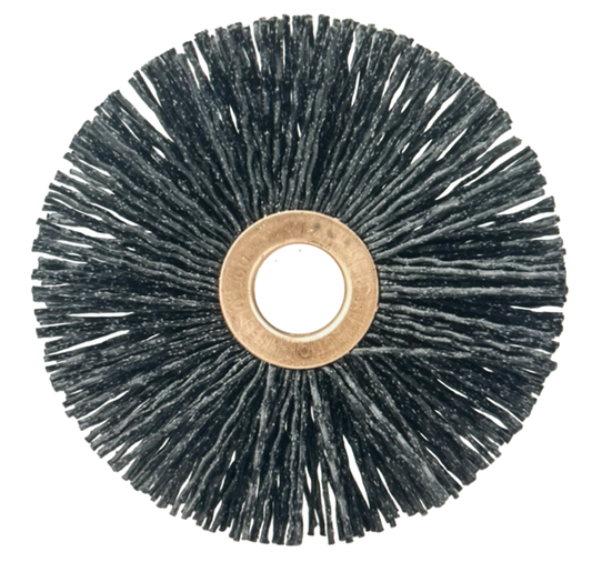 Weiler 3" Crimped Wire Wheel Brush 0.026"/120 Grit, 1/2" Arbor 10 Pack