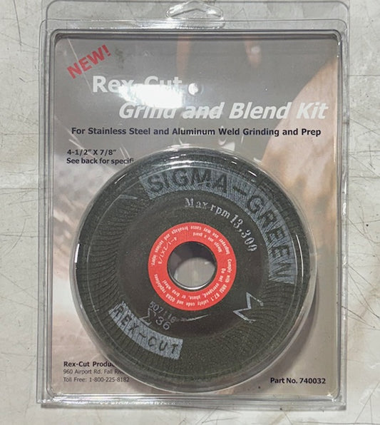 Rex-Cut 4-1/2" x 7/8" Grind & Blend Kit 740032