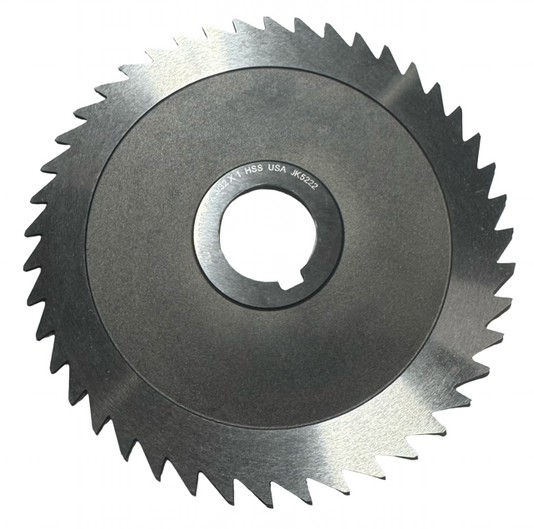 Keo 5" x 3/32" x 1" HSS Concave Slitting Saw 44 Teeth USA Made