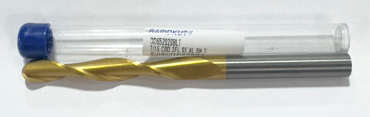 RapidKut 7/16" Solid Carbide Ball Nose End Mill Extra Long Tin Coated USA Made