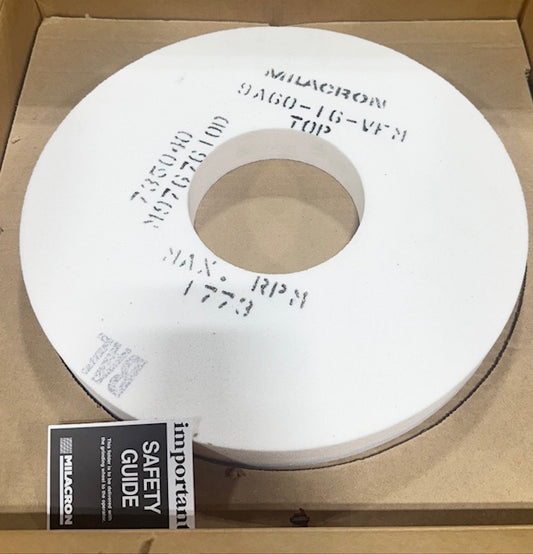 Milacron 14" x 1-1/2" x 5" Surface Grinding Wheel 9A60-ID-VFM