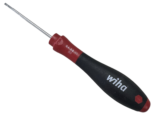 Wiha 2mm x 65mm Slotted Screwdriver SoftFinish Cushion Grip 30202
